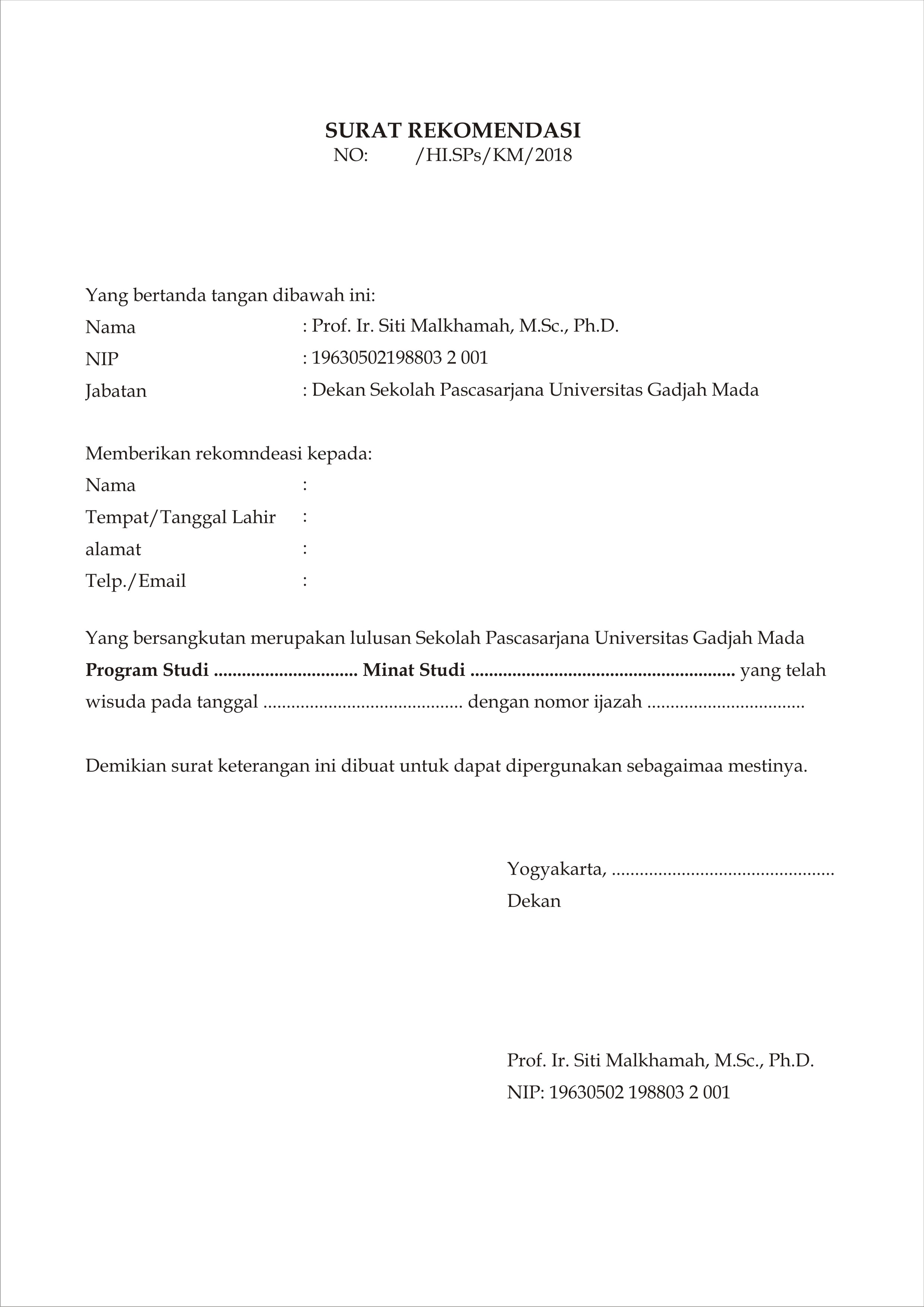 Dokumen Akademik Pascasarjana Universitas Gadjah Mada