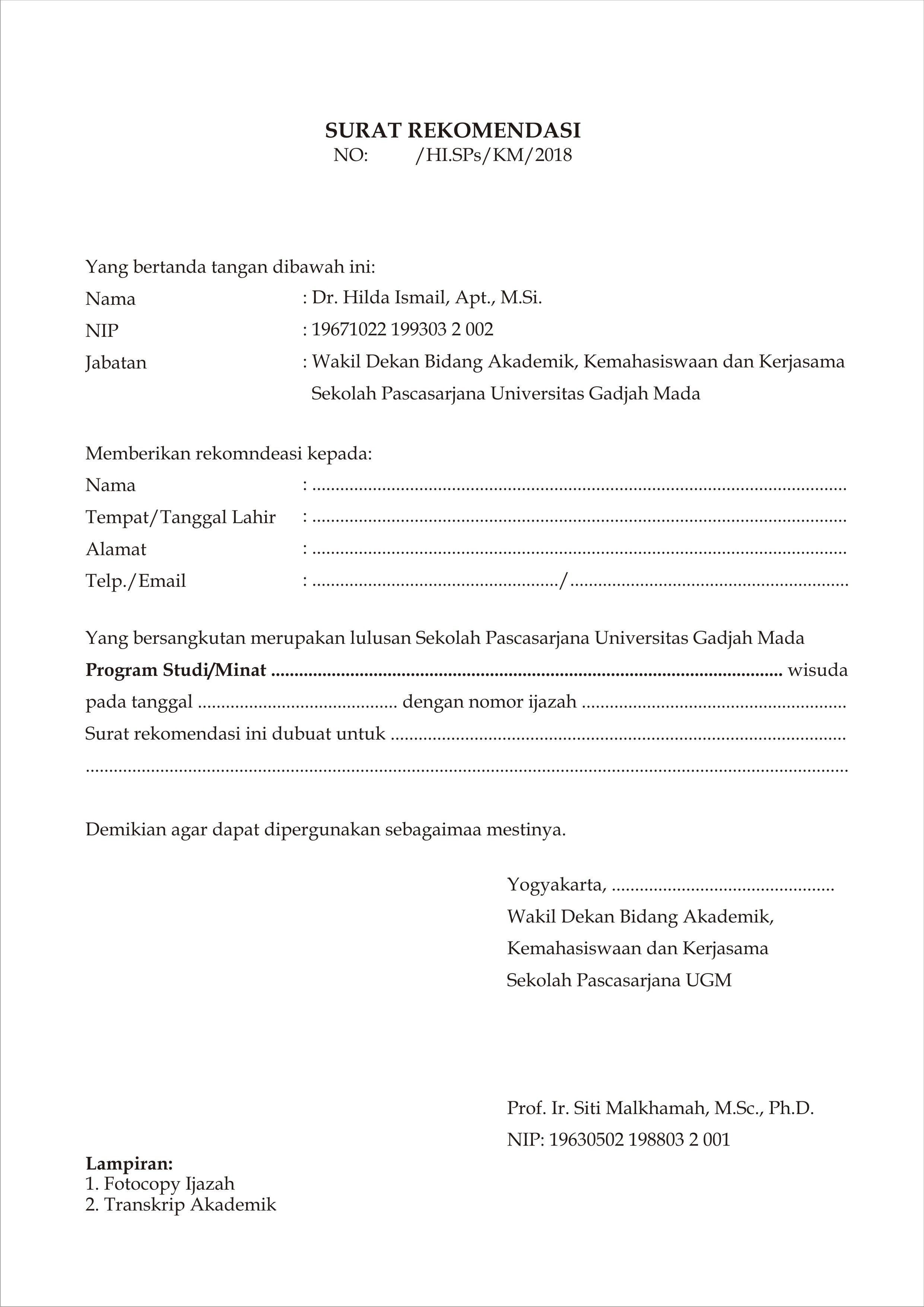 Dokumen Akademik Pascasarjana Universitas Gadjah Mada